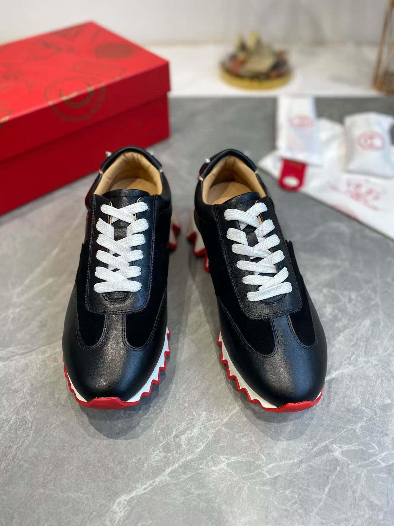 UA Ch**an Louboutin Loubishark Sneaker