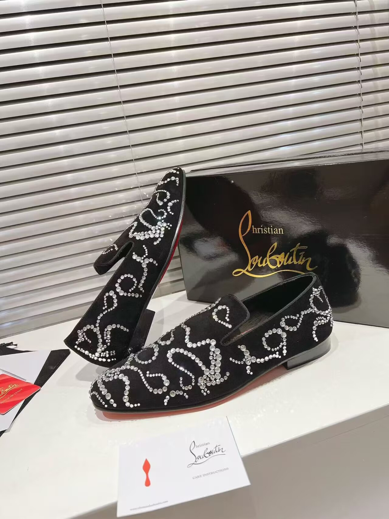 UA Ch**an LOUBOUTIN LOAFERS