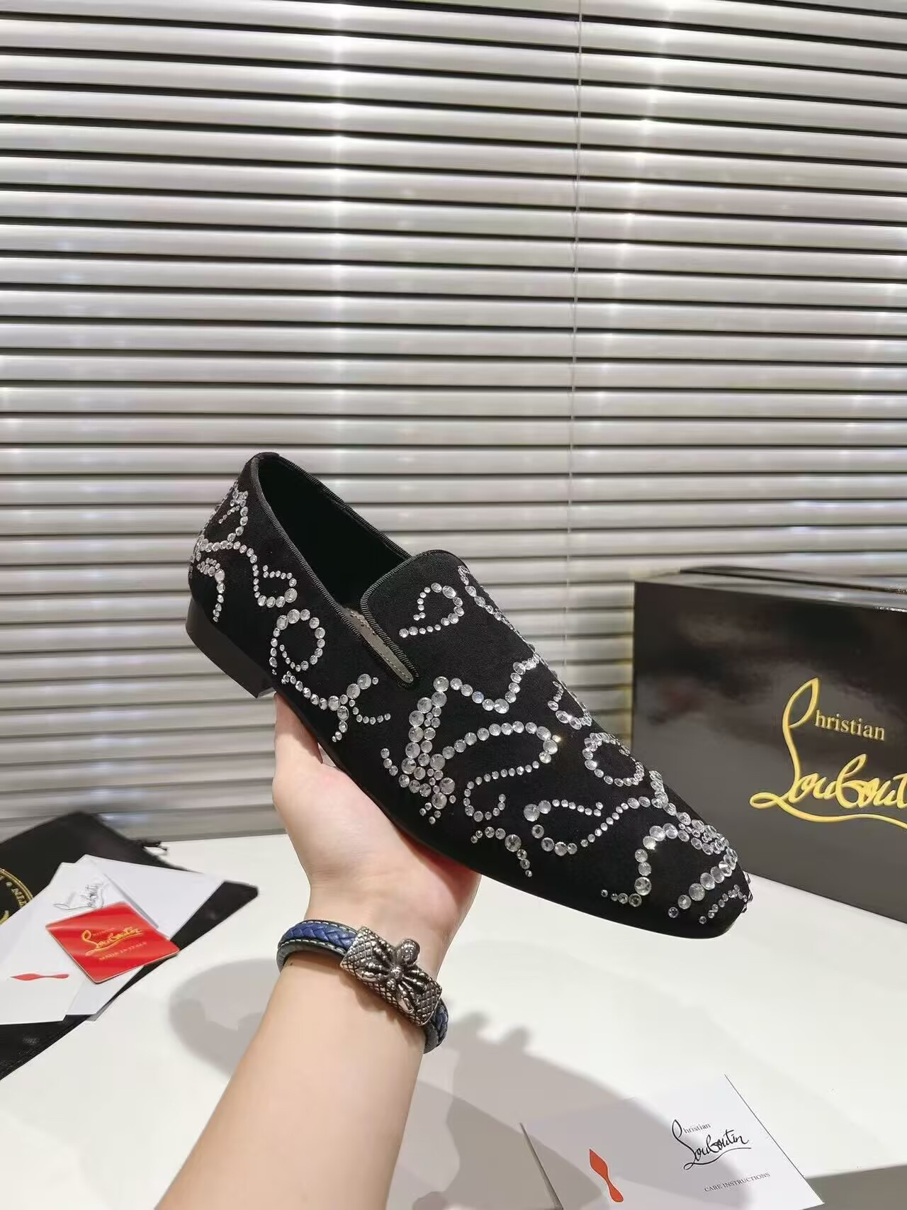 UA Ch**an LOUBOUTIN LOAFERS