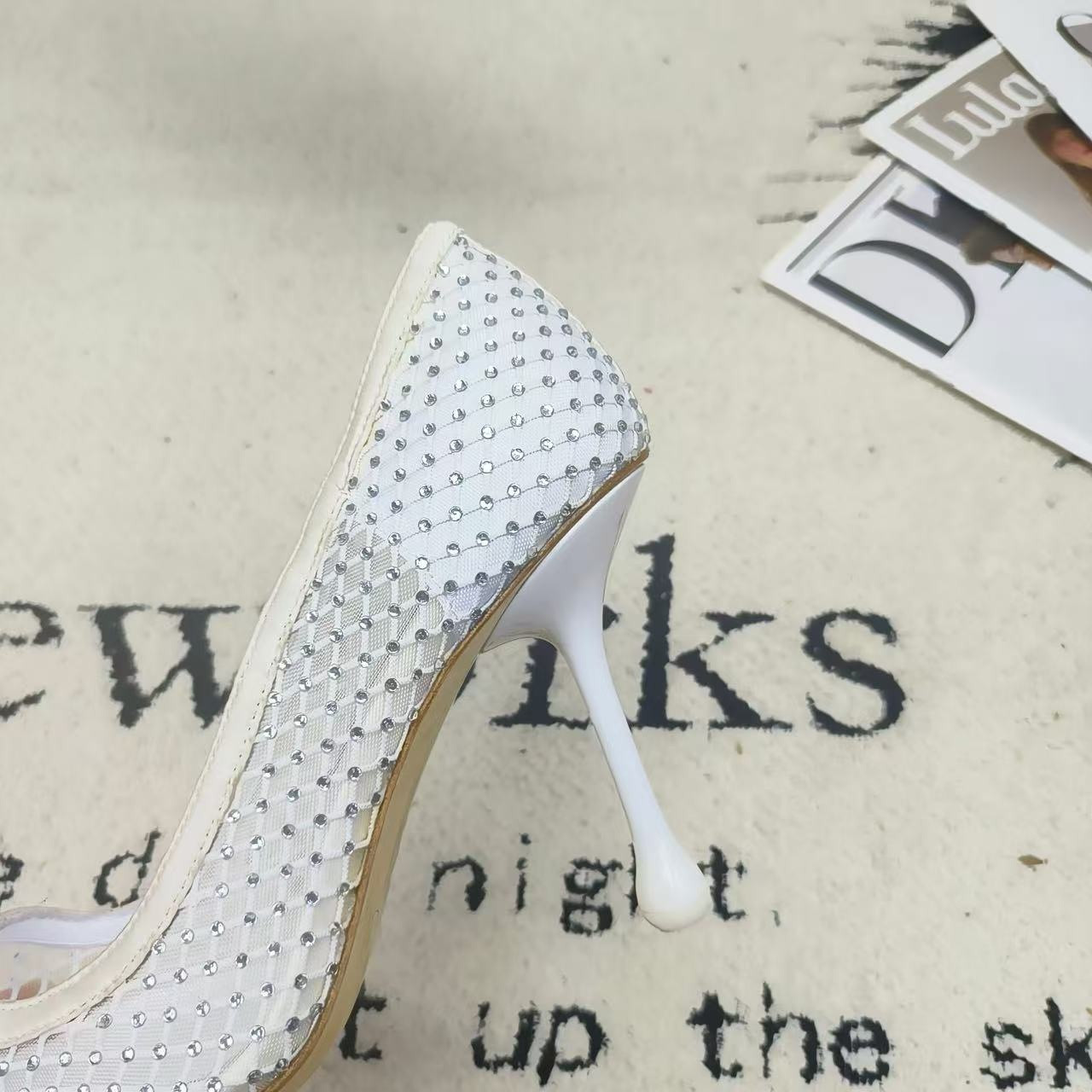 UA Ji*y Ch* White Mesh Pumps