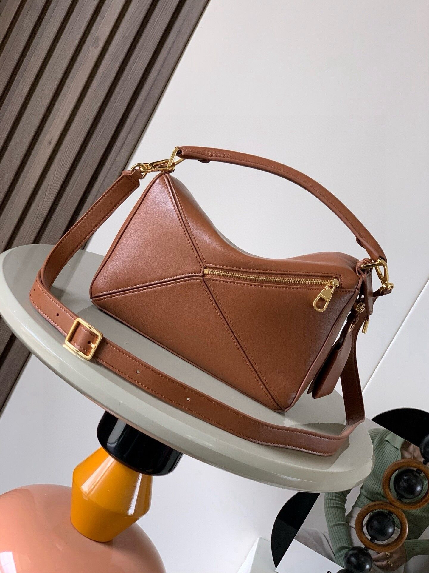 L0ew* Small Featherlight Puzzle Bag in Nappa Lambskin 16.5x24x10.5cm