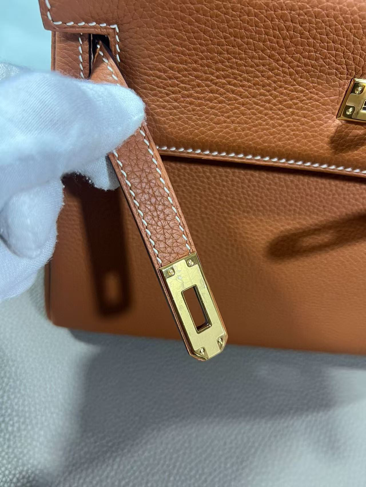 H**mes Togo Kelly Silver-tone Hardware 25