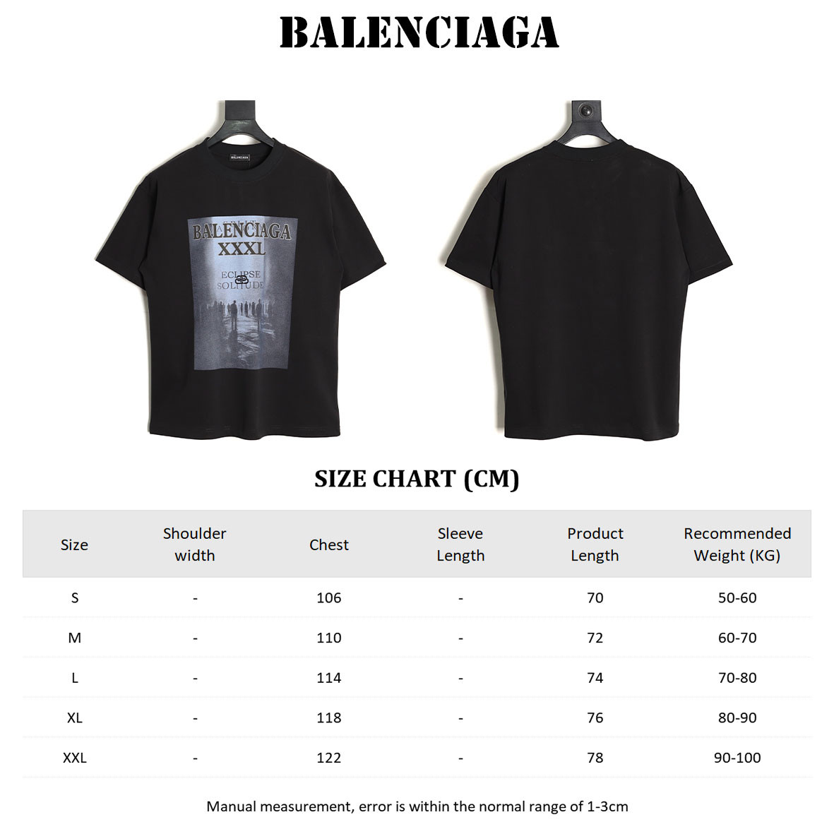 Ba*len*cia*ga Short-sleeved T-shirt