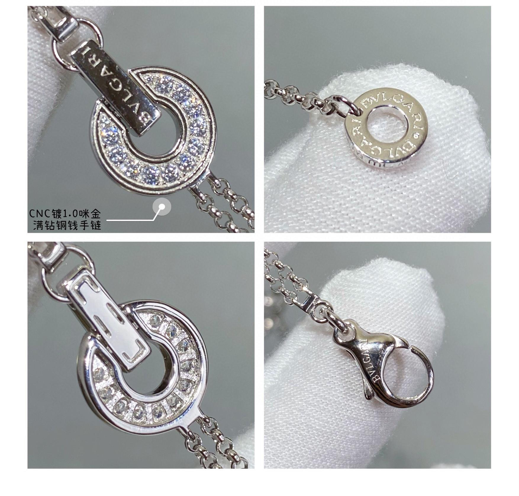 B*l*ai Full diamond copper coin Bracelet