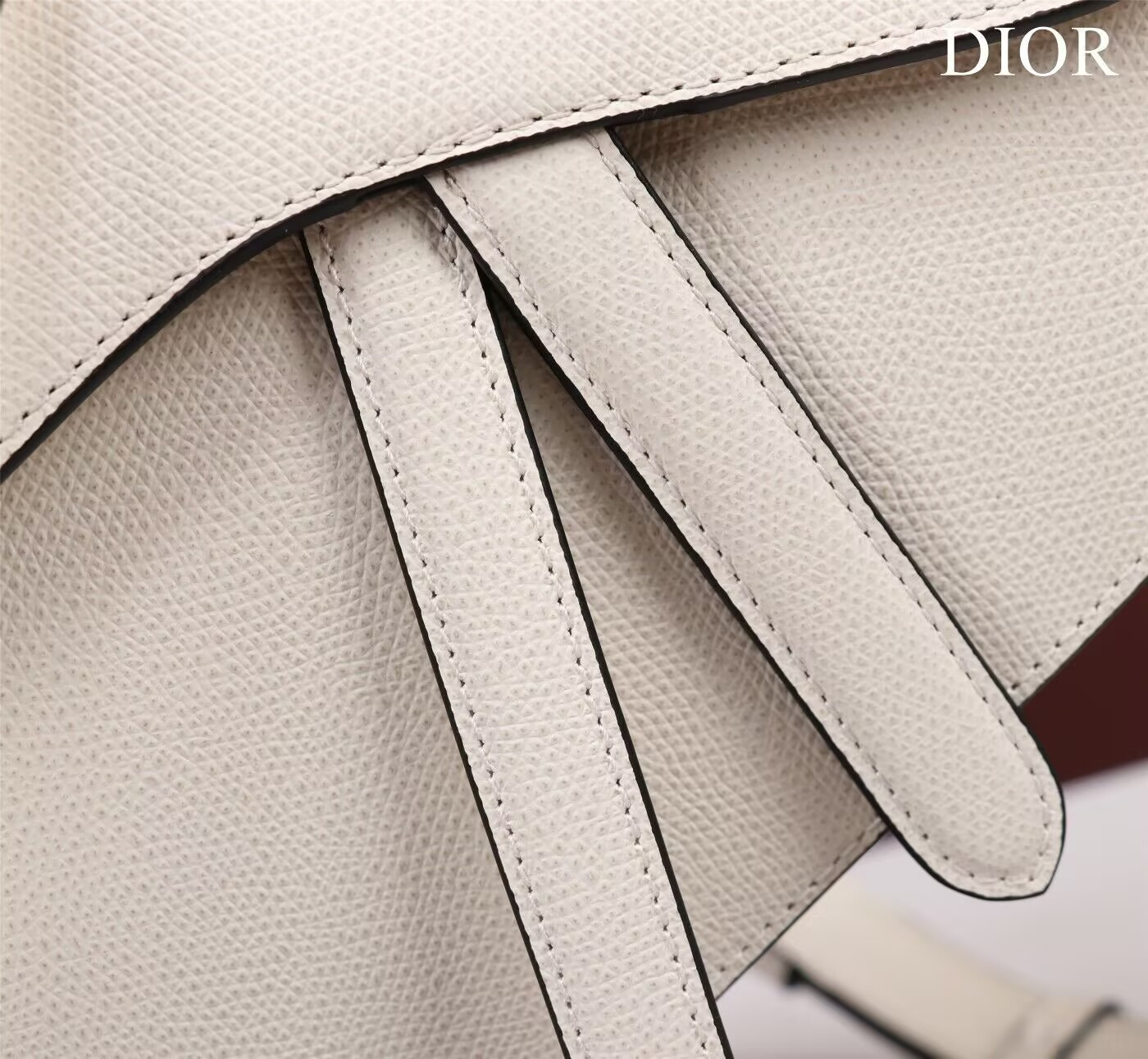 D*0r MINI SADDLE BAG WITH STRAP Grained Calfskin 19 x 16 x 5 cm