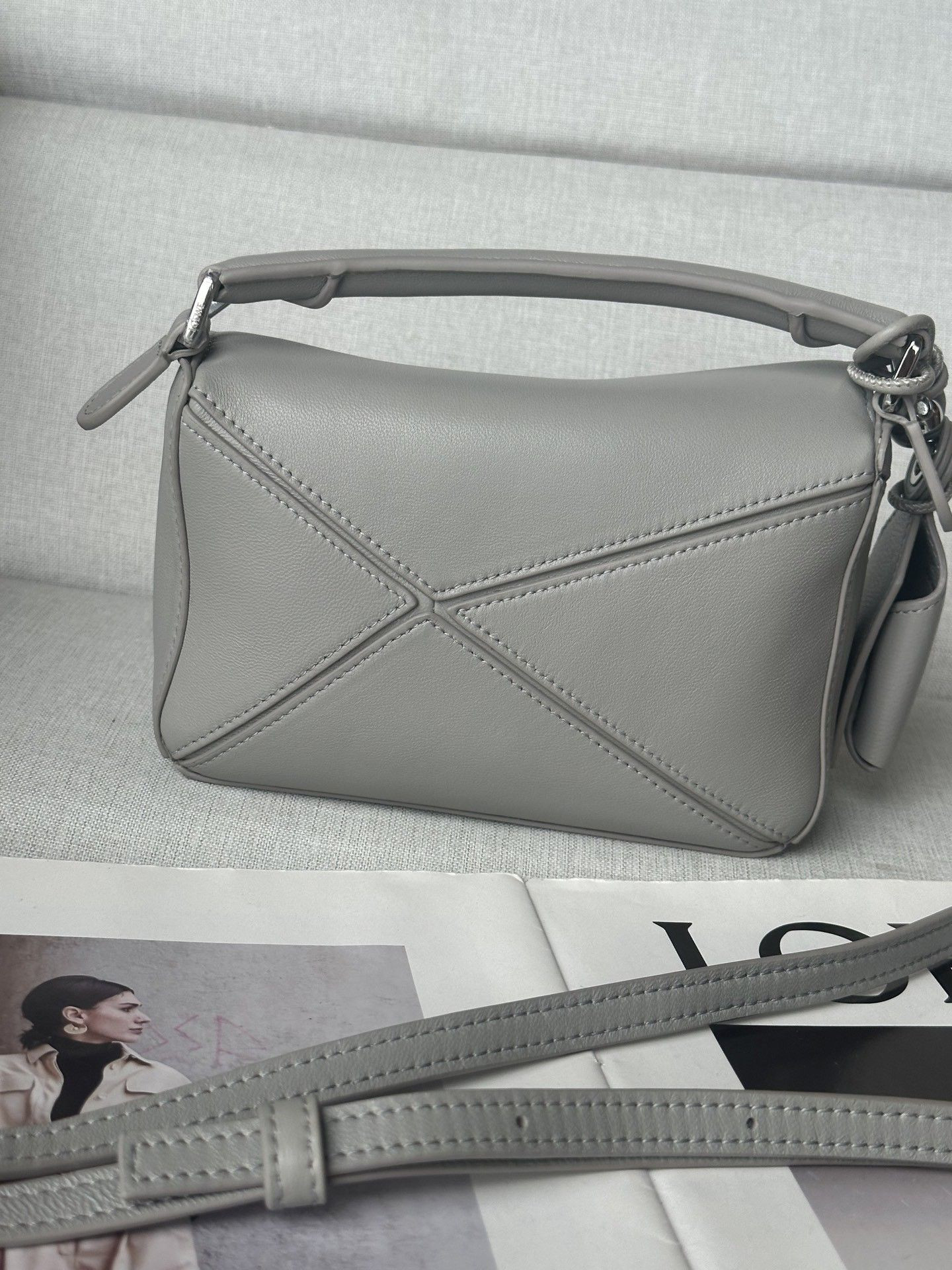 L0ew* Mini Featherlight Puzzle Bag Nappa Lambskin 18x12.5x8cm