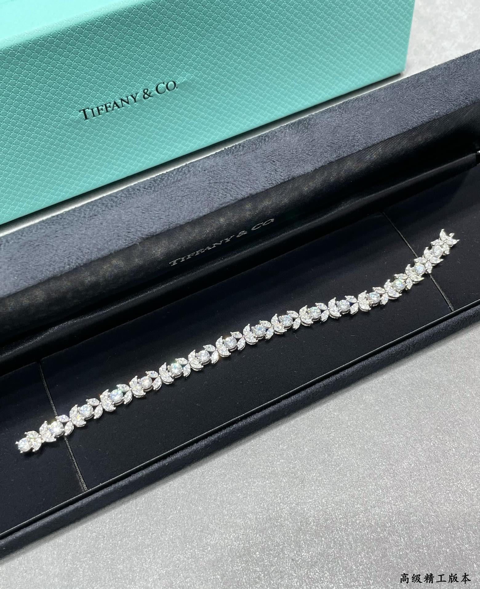 T*f*ny & Co. Soleste Marquise Diamond Full Bracelet Ag925