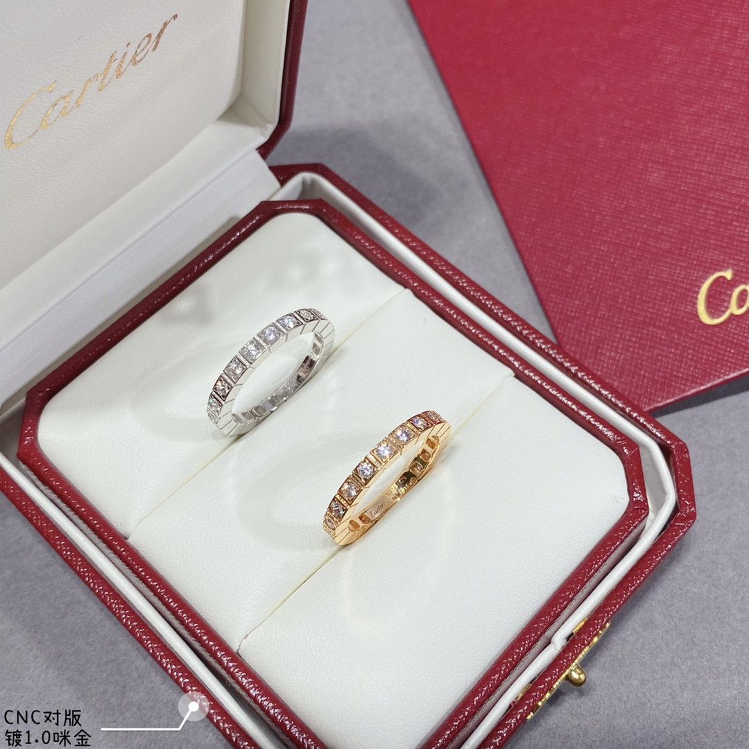 Ca*t*er Alternating diamond-set Ring