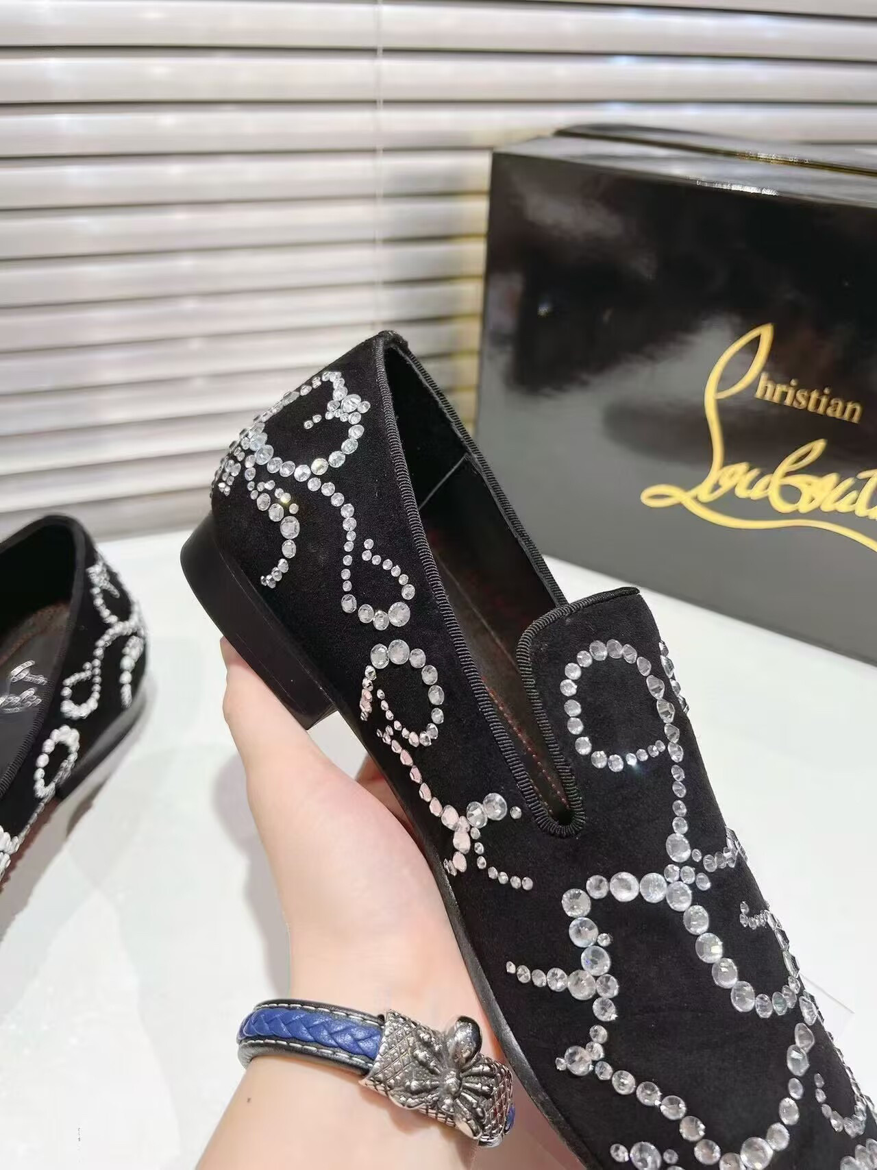 UA Ch**an LOUBOUTIN LOAFERS