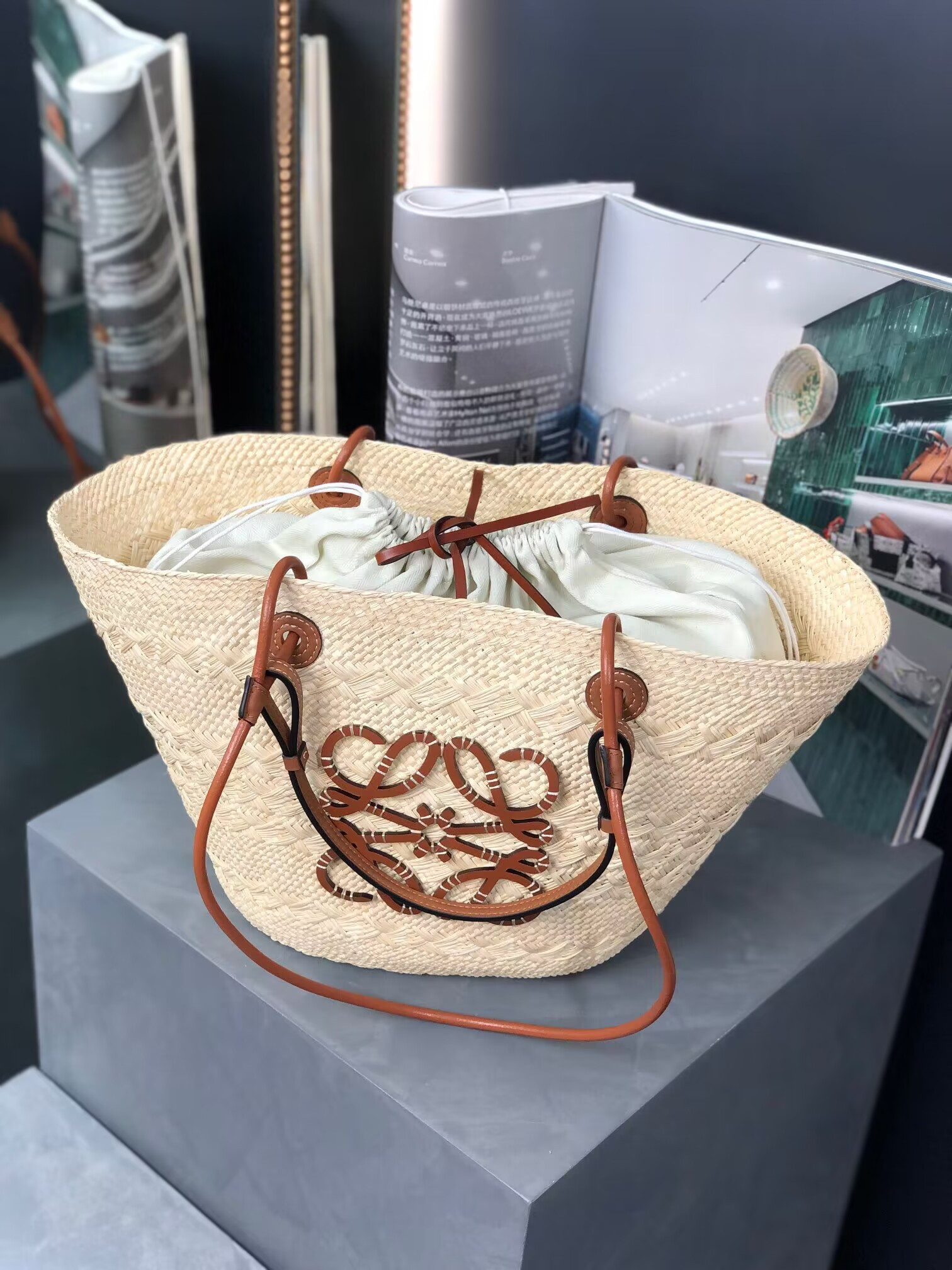 L0ew* Anagram Basket 46X15X24cm