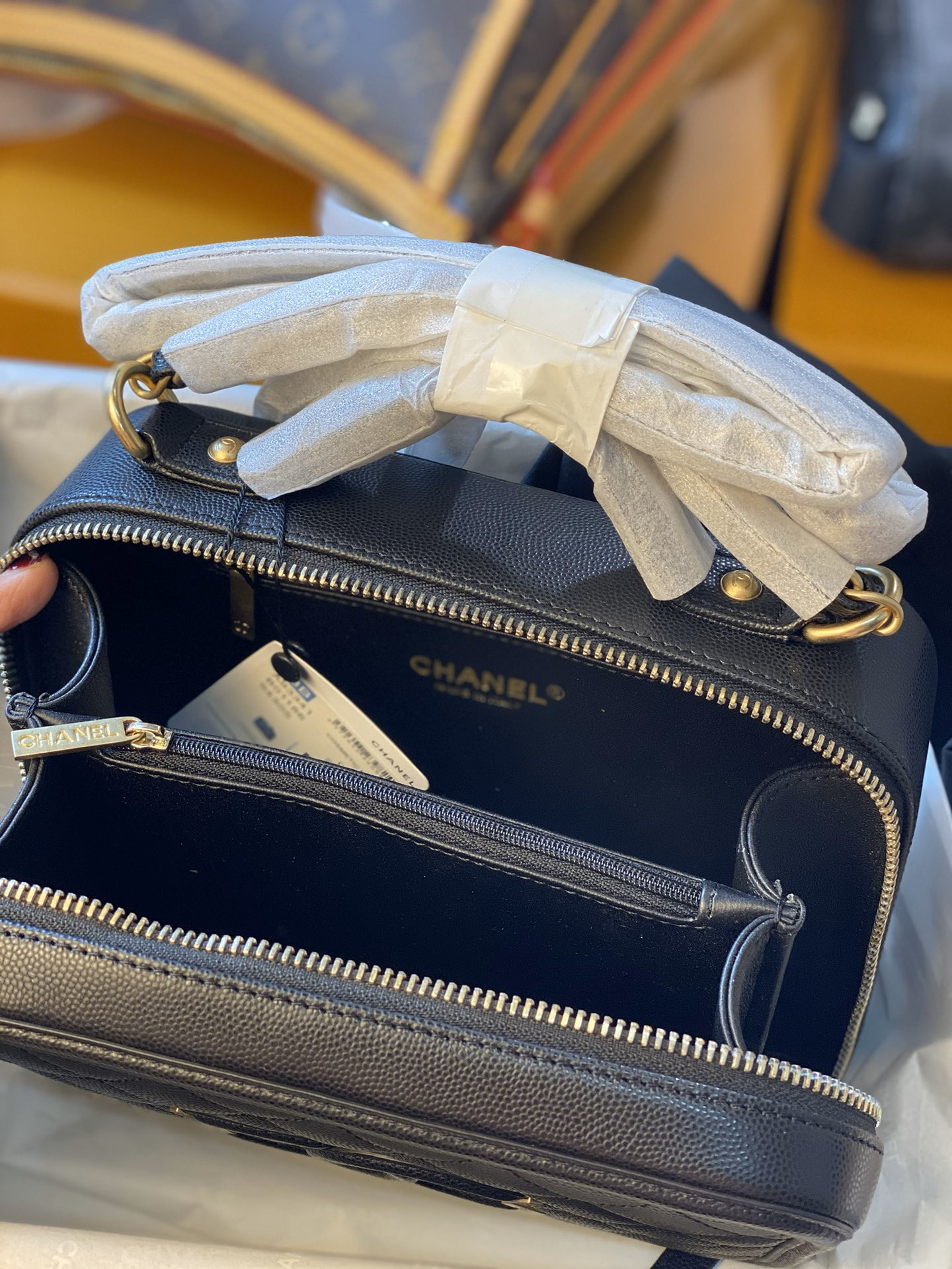 Ch*el VANITY CASE   17x7x13cm