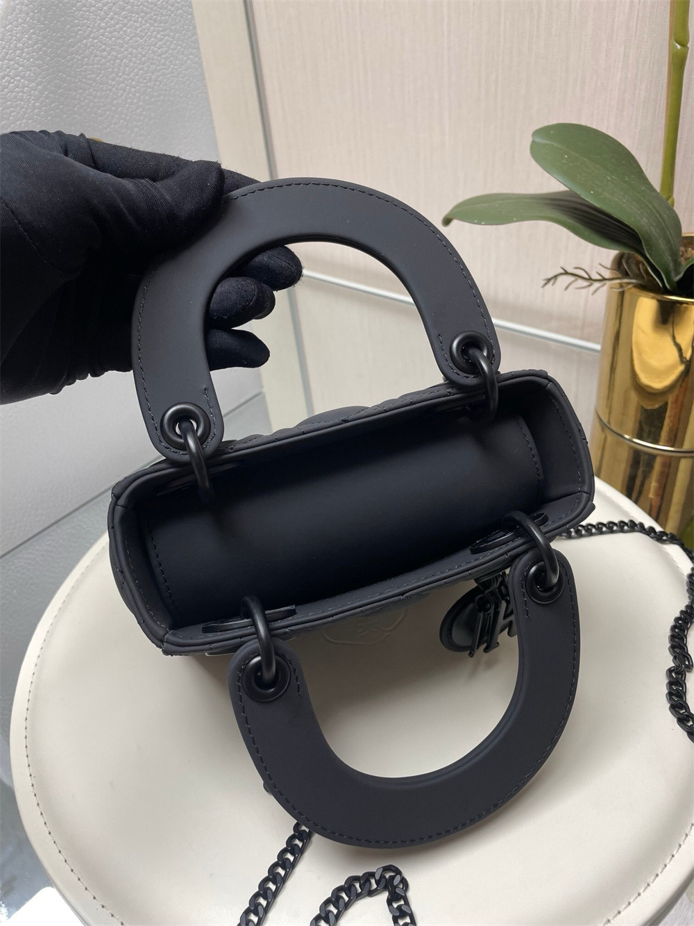 Mini Lady D*0r Bag 6.5 x 6 x 3 inches