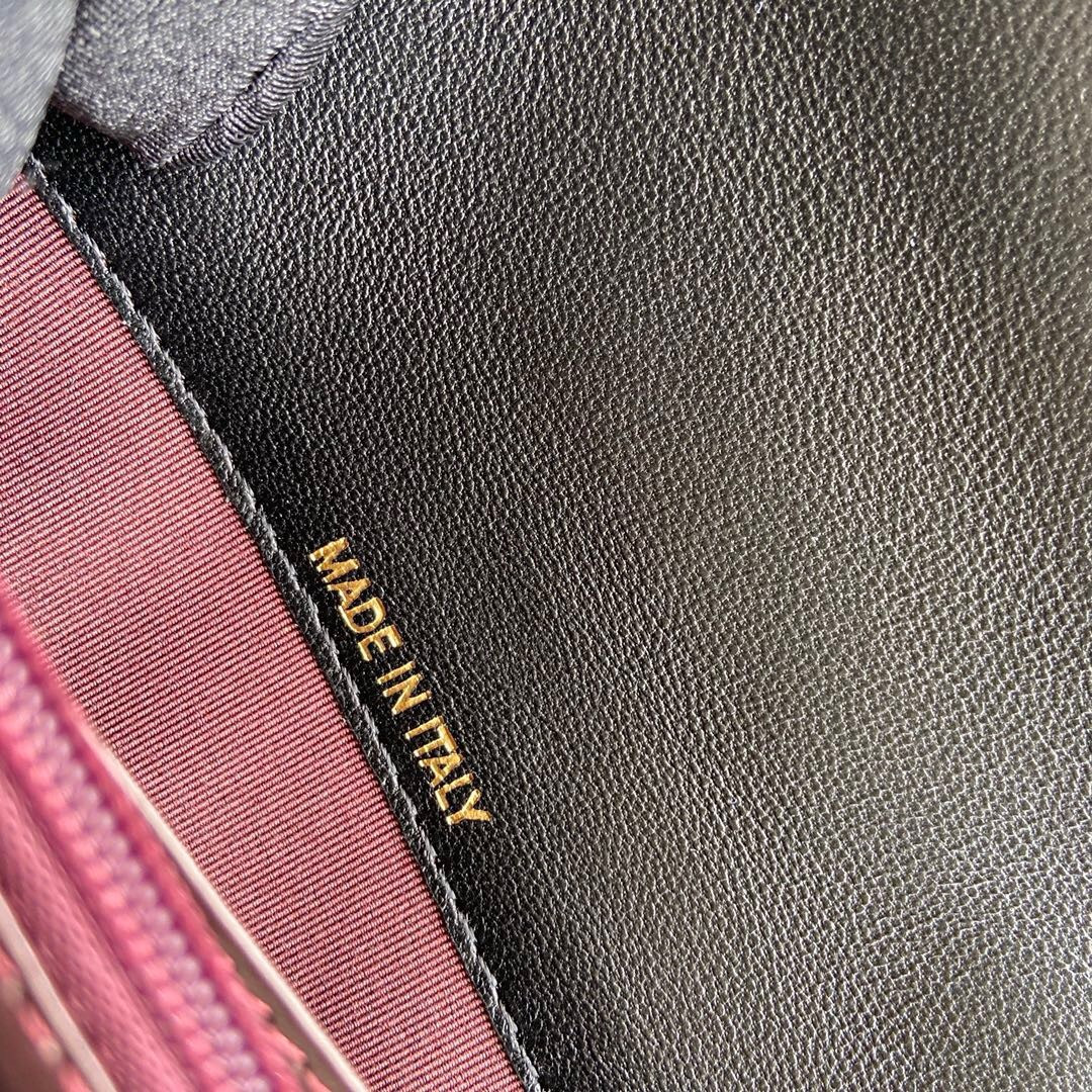 Ch*el flap wallet black 19.5 x10 cm