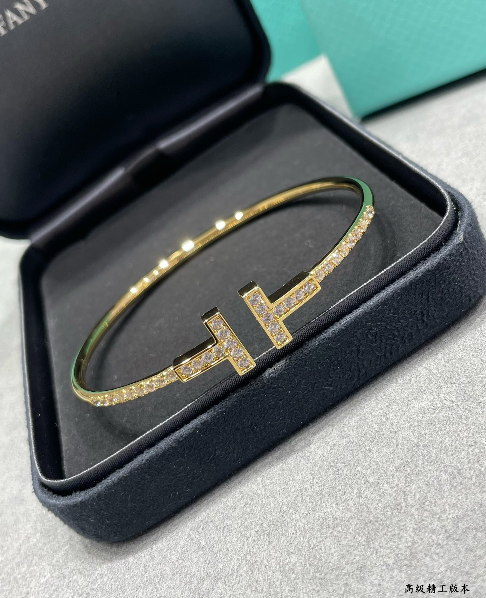 T*f*ny & Co. Double T Diamond Half Bracelet