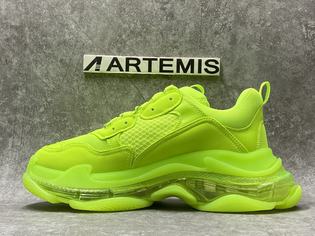 Balenciga Triple S Clearsole Fluo Yellow