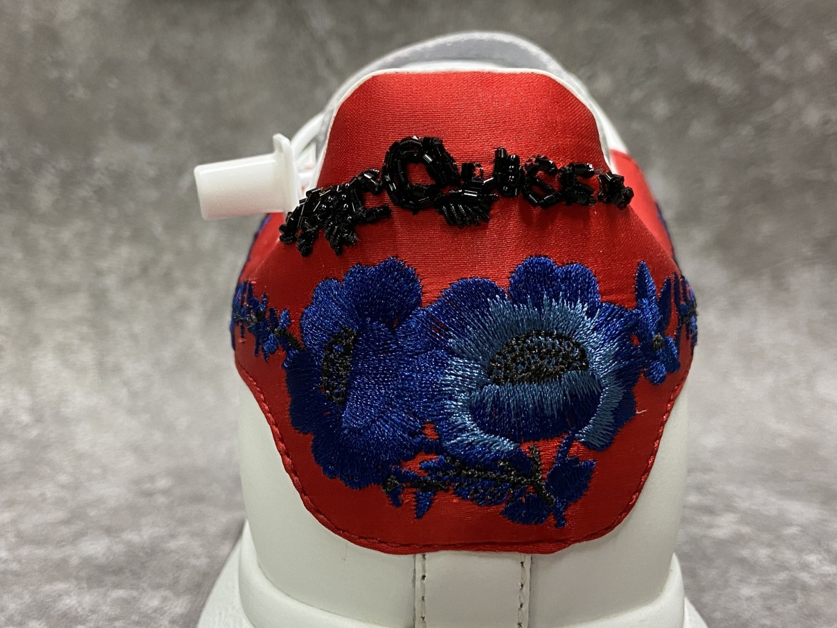 Ale*d*r M*Q*en Oversized Embroidery Red