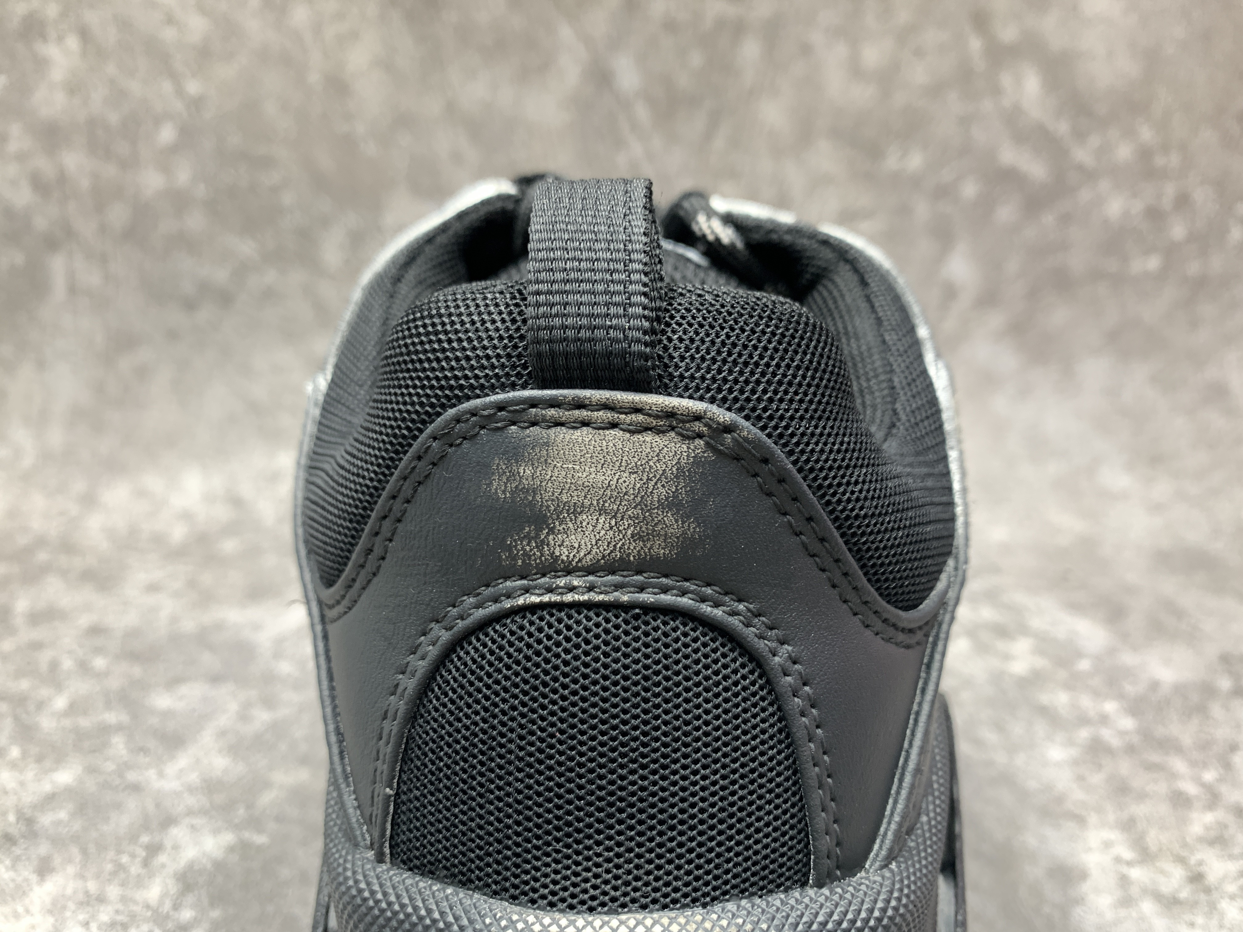 Balenciga Black Faded Triple S Sneakers