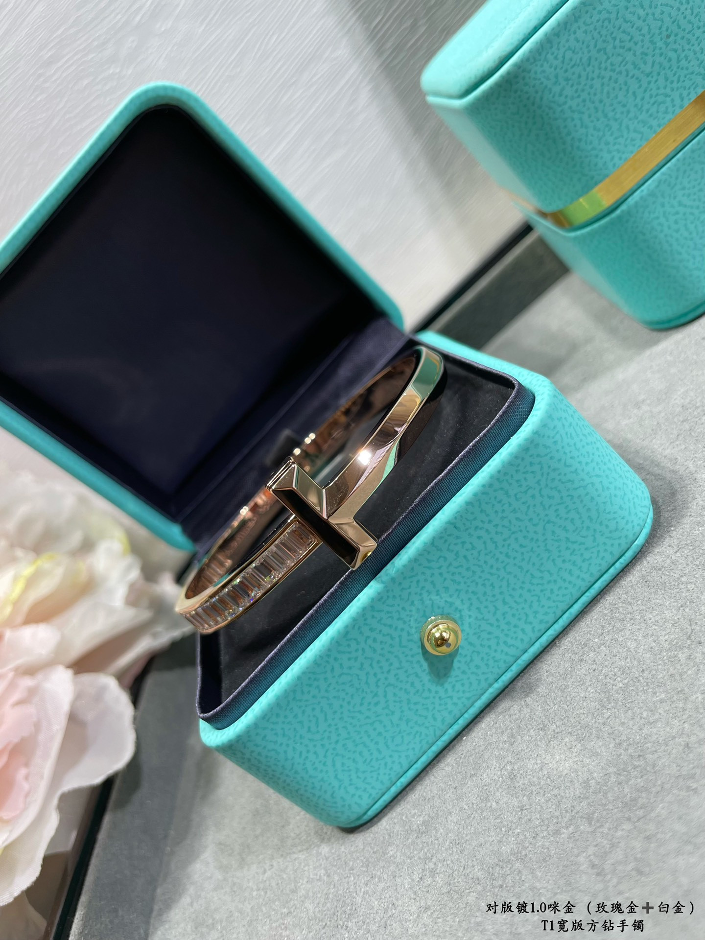 T*f*ny & Co. T1 Wide Square Diamond Bracelet