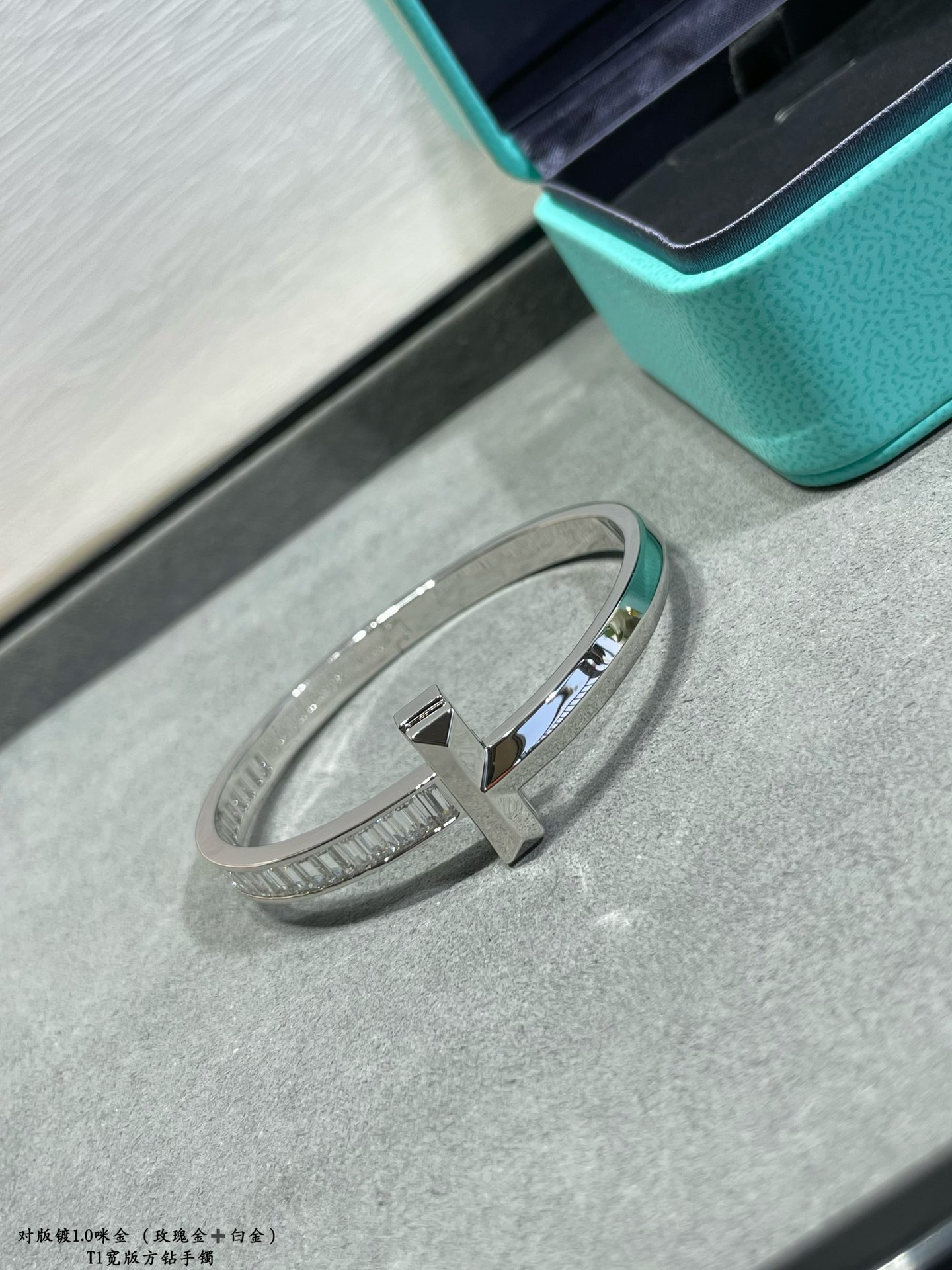 T*f*ny & Co. T1 Wide Square Diamond Bracelet