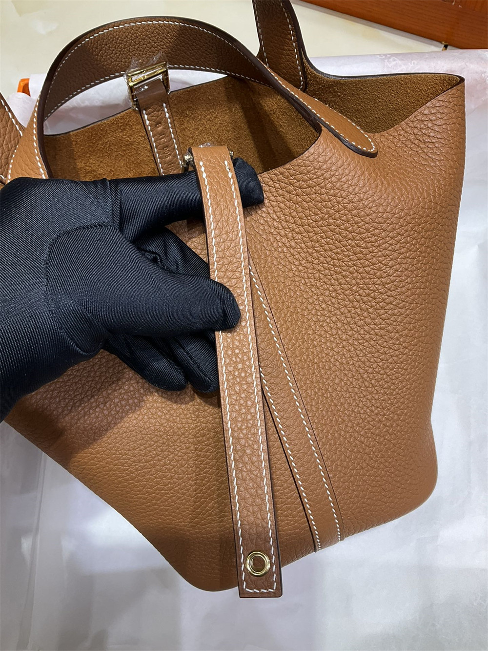 Hermès Picotin 18cm golden brown without original box