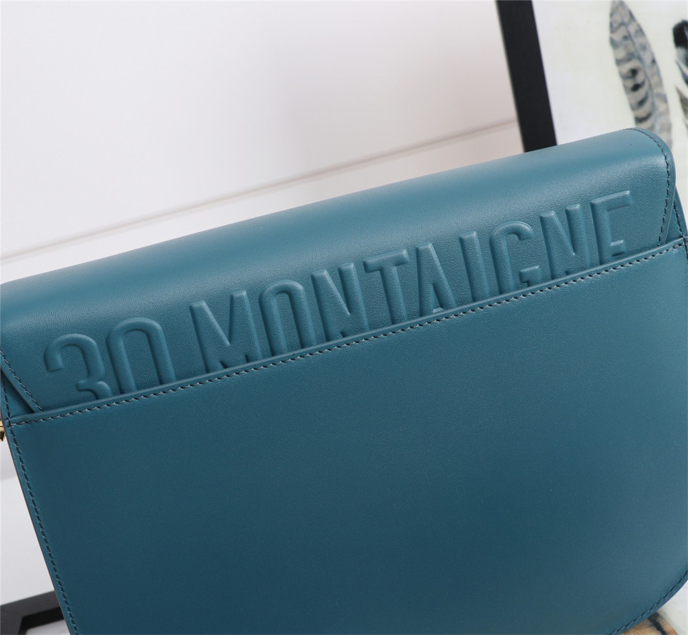 LARGE D*0r BOBBY BAG Navy Box Calfskin