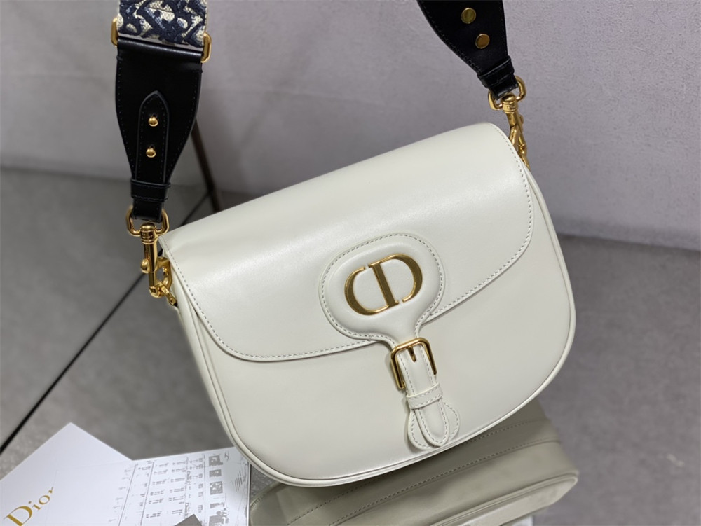 LARGE D*0r BOBBY BAG White Box Calfskin