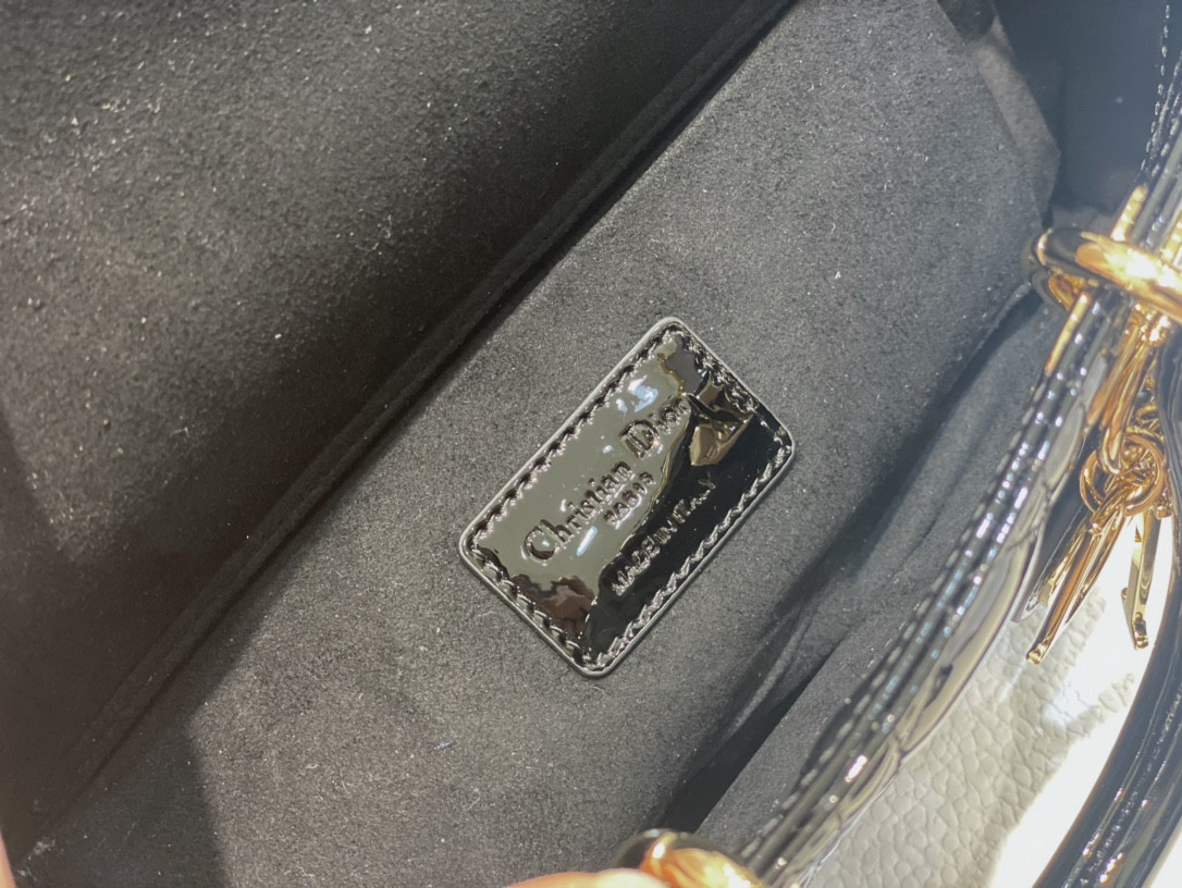 D*0r SMALL LADY D-JOY BAG Black Patent