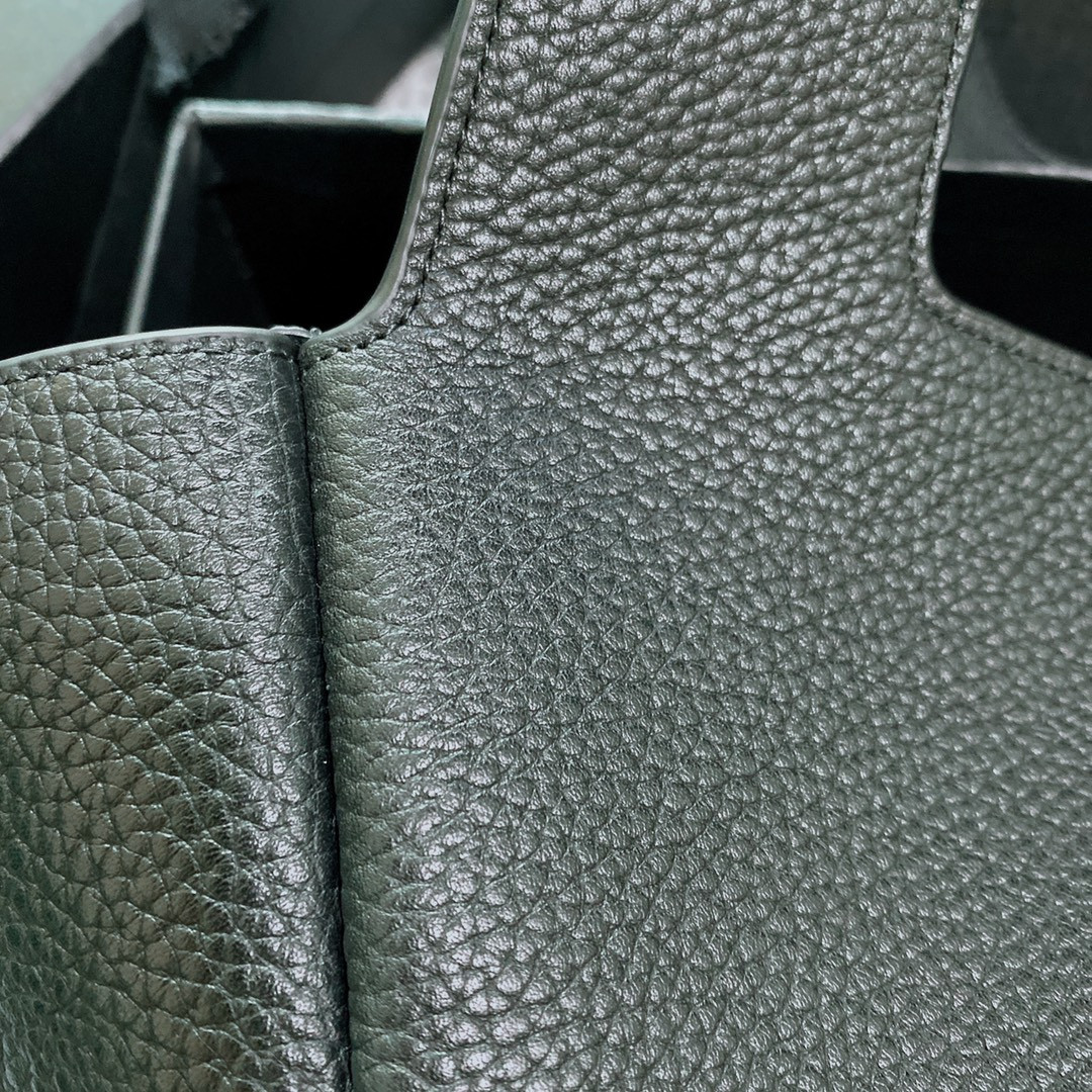 Y*L BEA IN GRAINED LEATHER Black