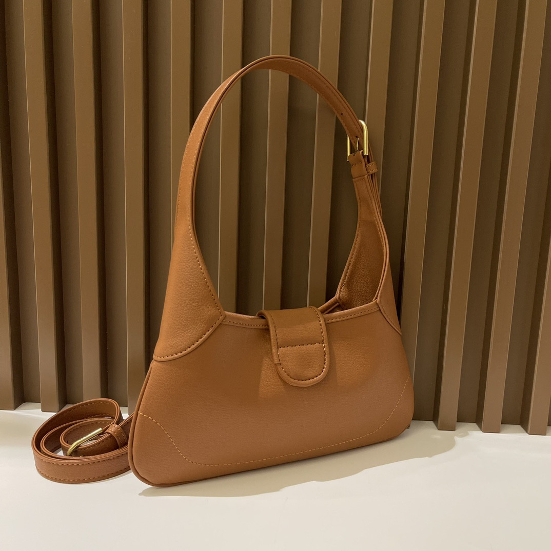 G*u*i APHRODITE SHOULDER BAG BROWN 27 X 13.5 X 2 cm