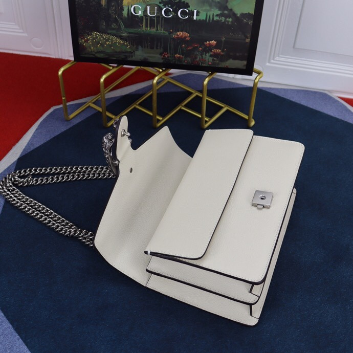 G*u*i DIONYSUS SMALL SHOULDER BAG WHITE 28x18x9cm