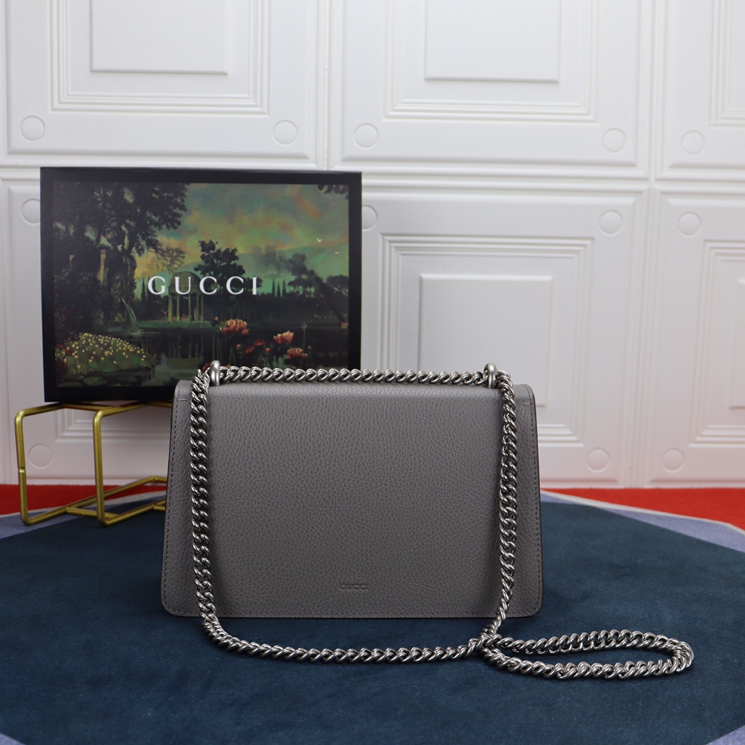 G*u*i DIONYSUS SMALL SHOULDER BAG GRAY 28x18x9cm