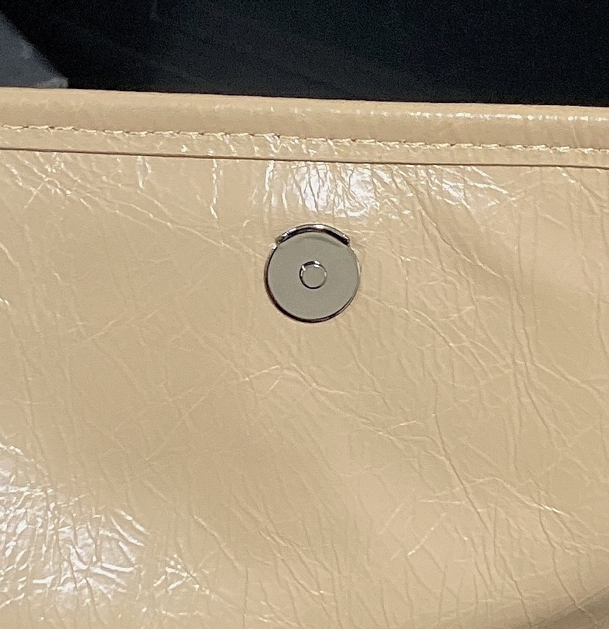 Y*L NIKI BABY IN VINTAGE LEATHER DARK BEIGE 8.2 X 6 X 2.9 INCHES