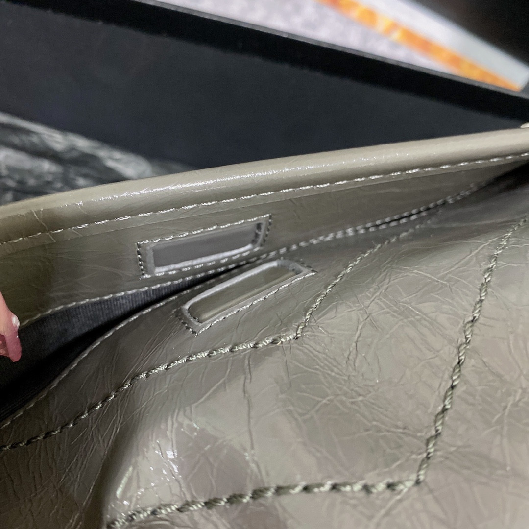 Y*L NIKI BABY IN VINTAGE LEATHER STORM 8.2 X 6 X 2.9 INCHES