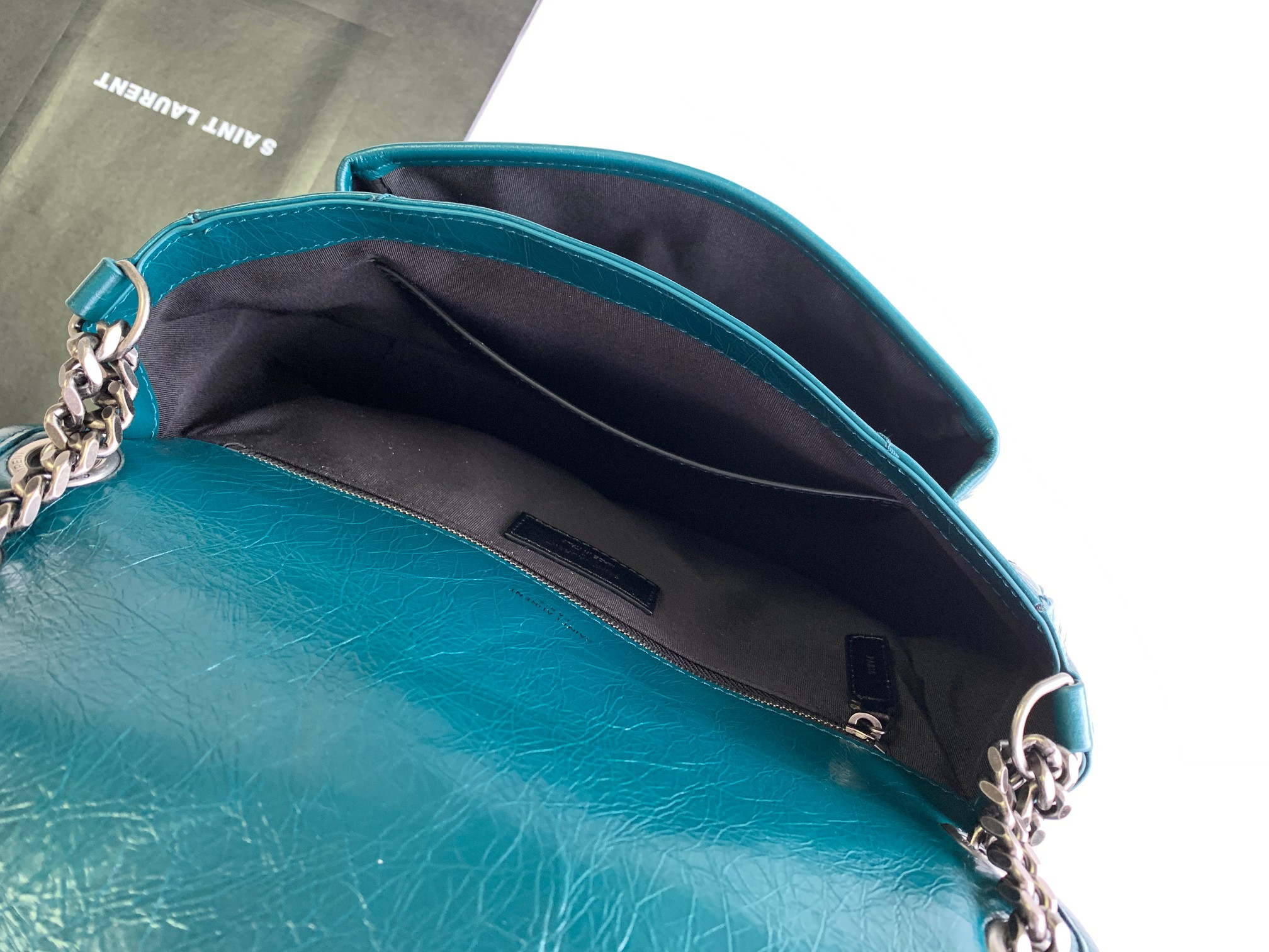 Y*L NIKI MEDIUM IN VINTAGE LEATHER 11 X 7.8 X 3.3 INCHES