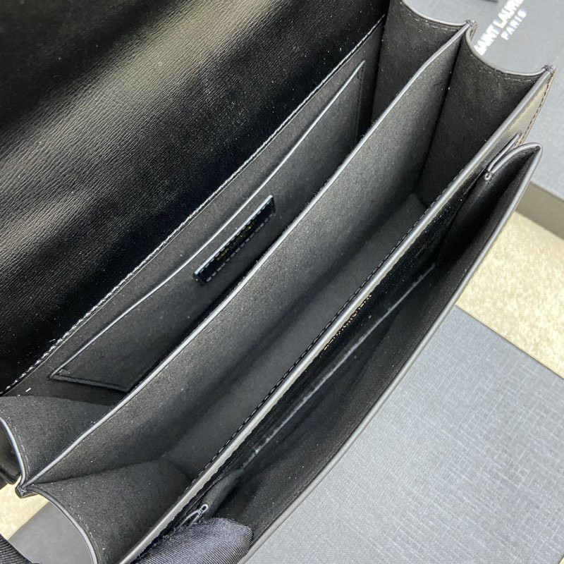 Y*L SUNSET MEDIUM IN COATED-BARK LEATHER 8 X 6.2 X 2.5 INCHES