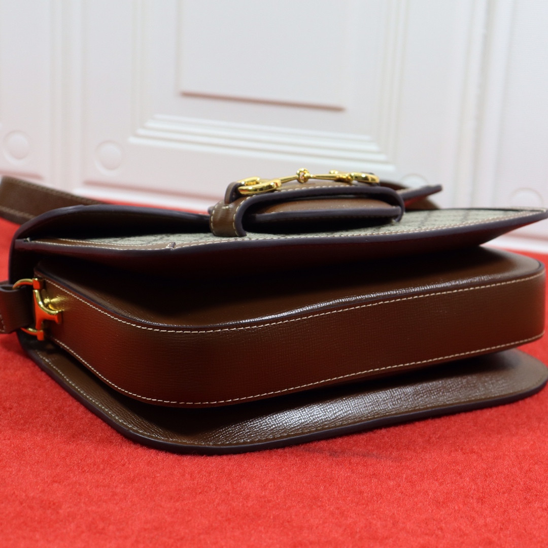 G*u*i HORSEBIT 1955 SHOULDER BAG 9.8"W x 7"H x 3.1"D