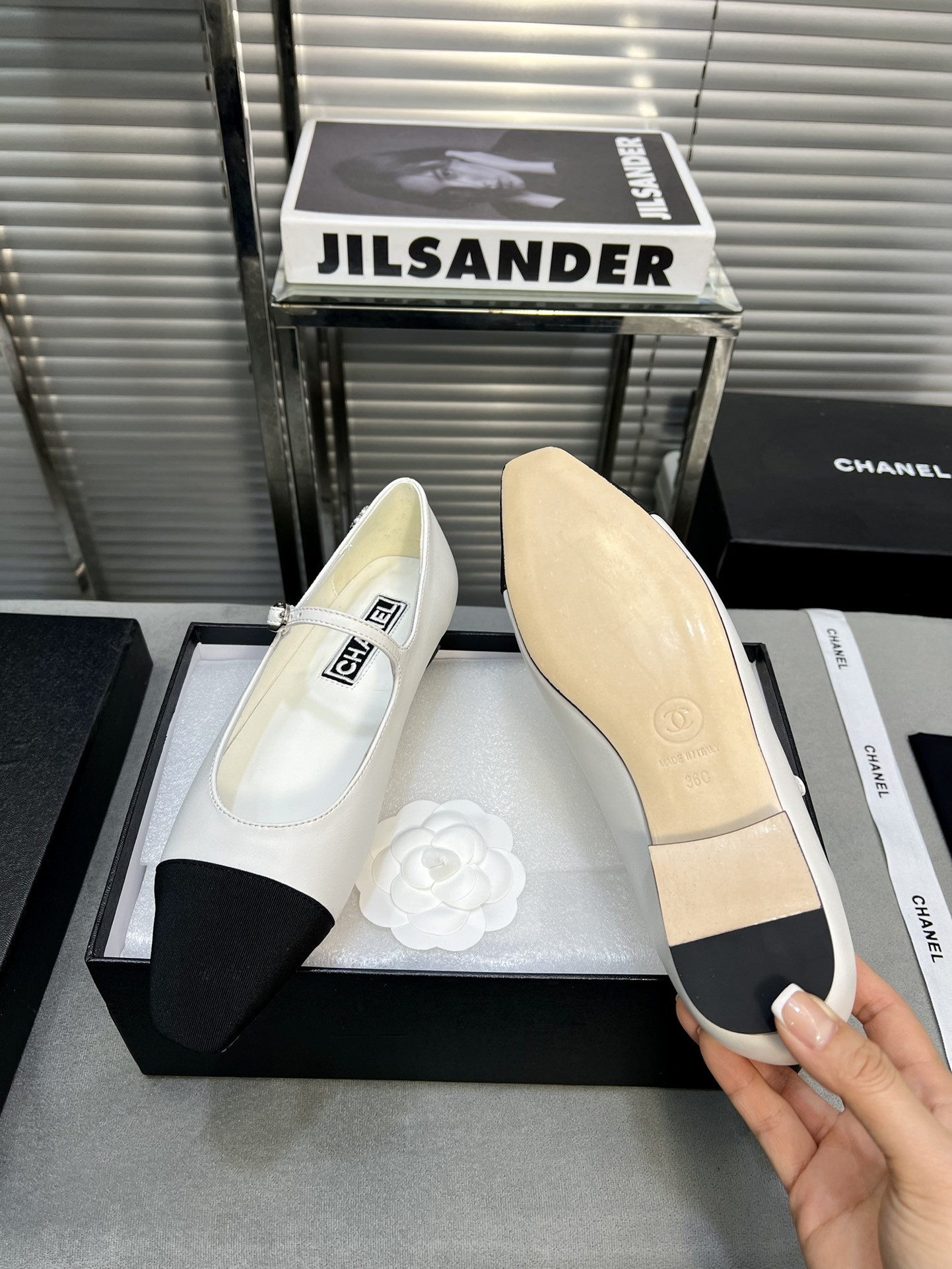 UA Ch*el MARY JANES  Lambskin