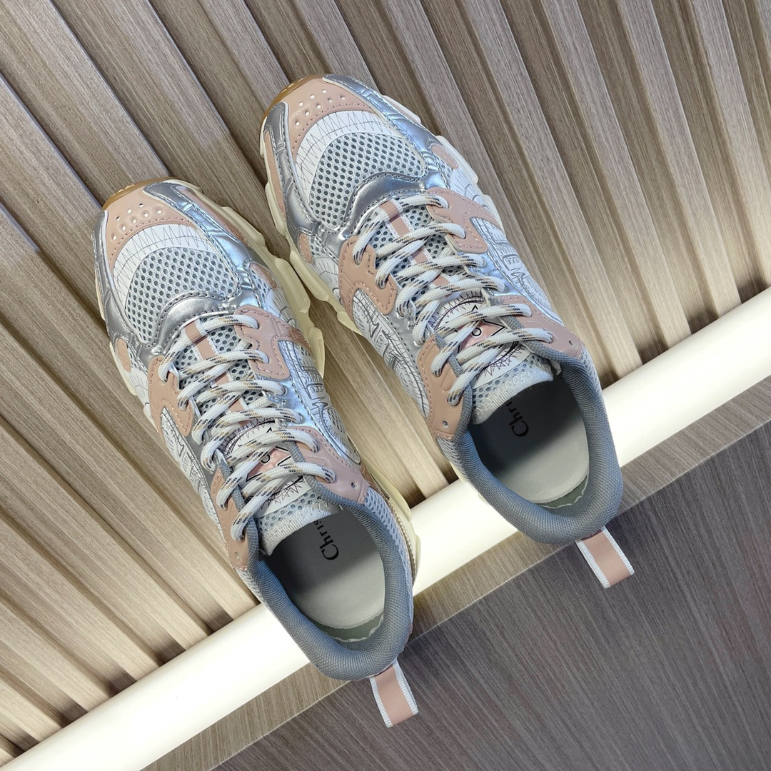 UA D*0r Chrono Sneaker White Mesh with Nude and Silver-Tone