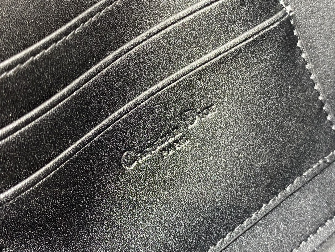 D*0r Mini D*0r Ange Bag Black Macrocannage Calfskin 20 x 12 x 5 cm