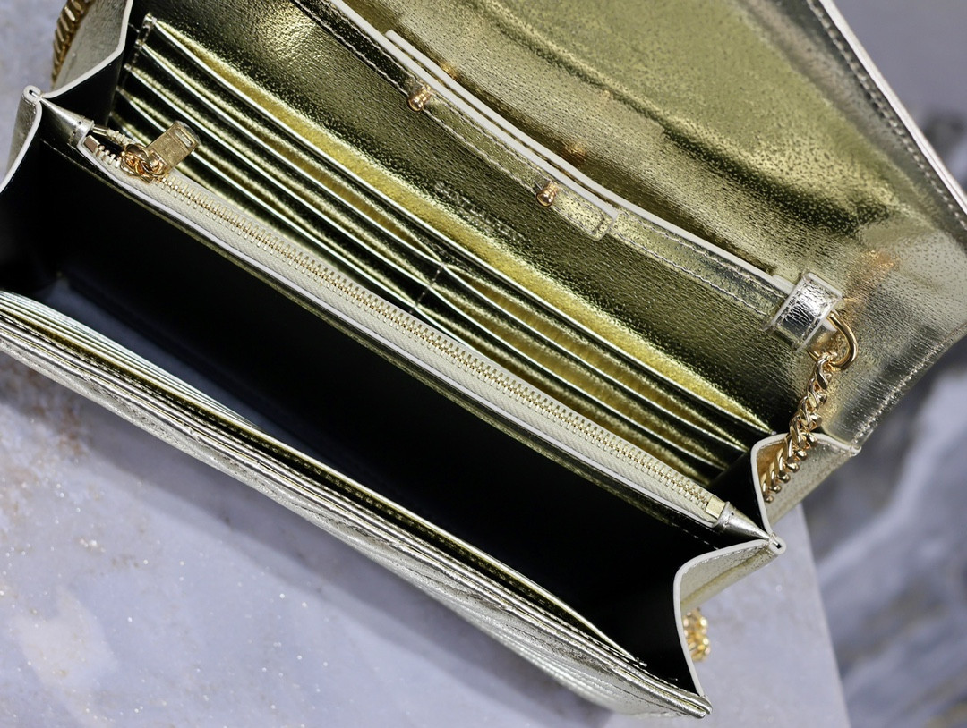 Y*L Cassandra Monogram Classic Chain Wallet 22.5 x 14 x 4cm