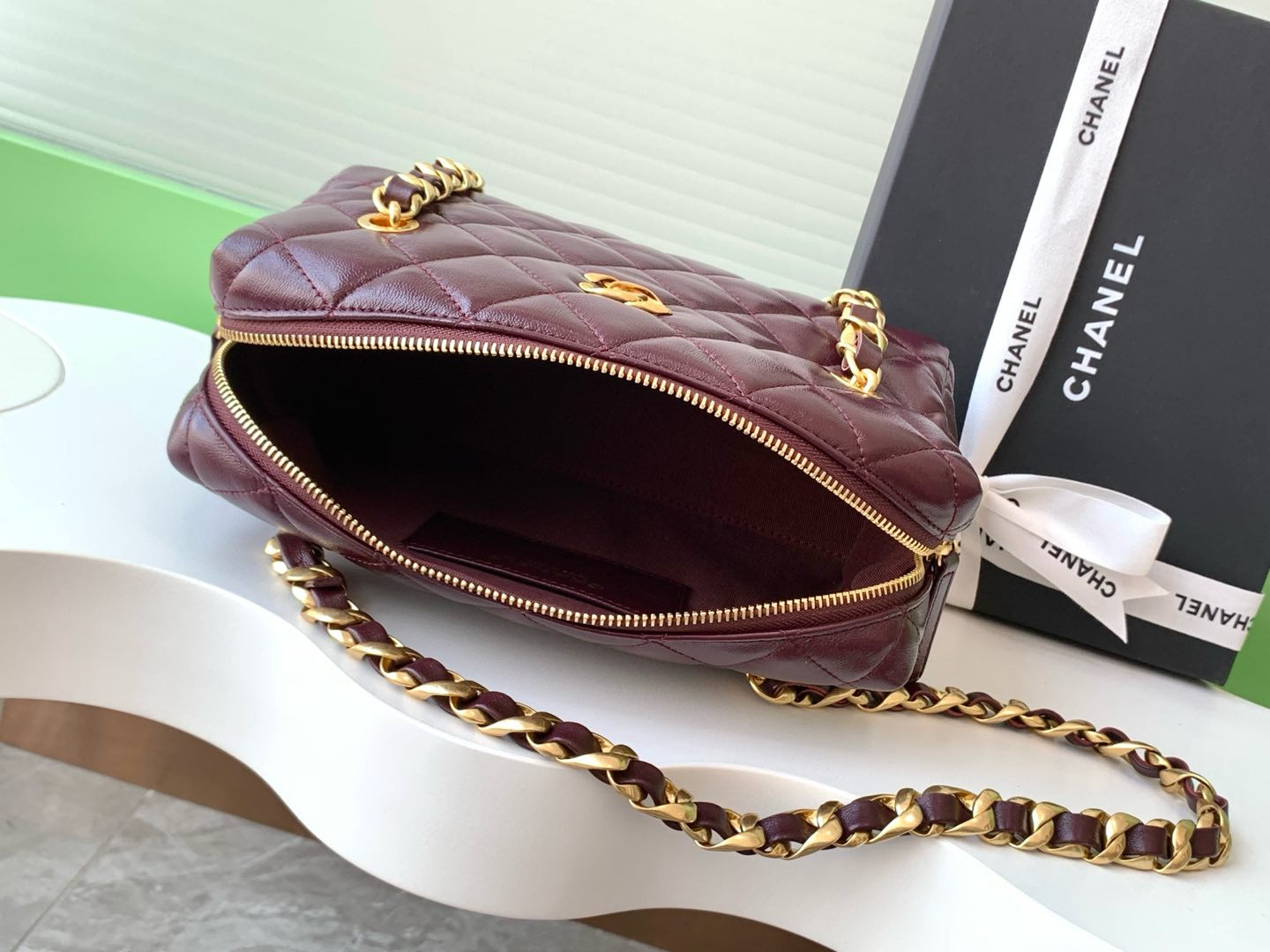 Ch*el Bowling Bag 15x25x11cm