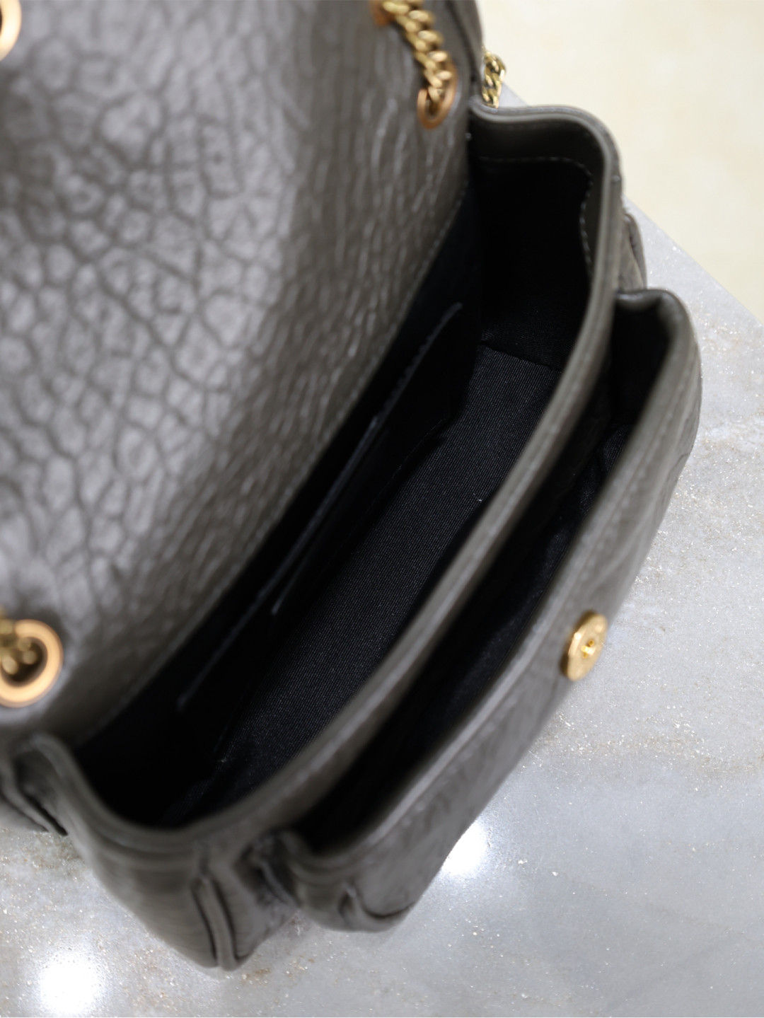 Y*L Niki Mini in grained lambskin 828736 12.5x18x5cm