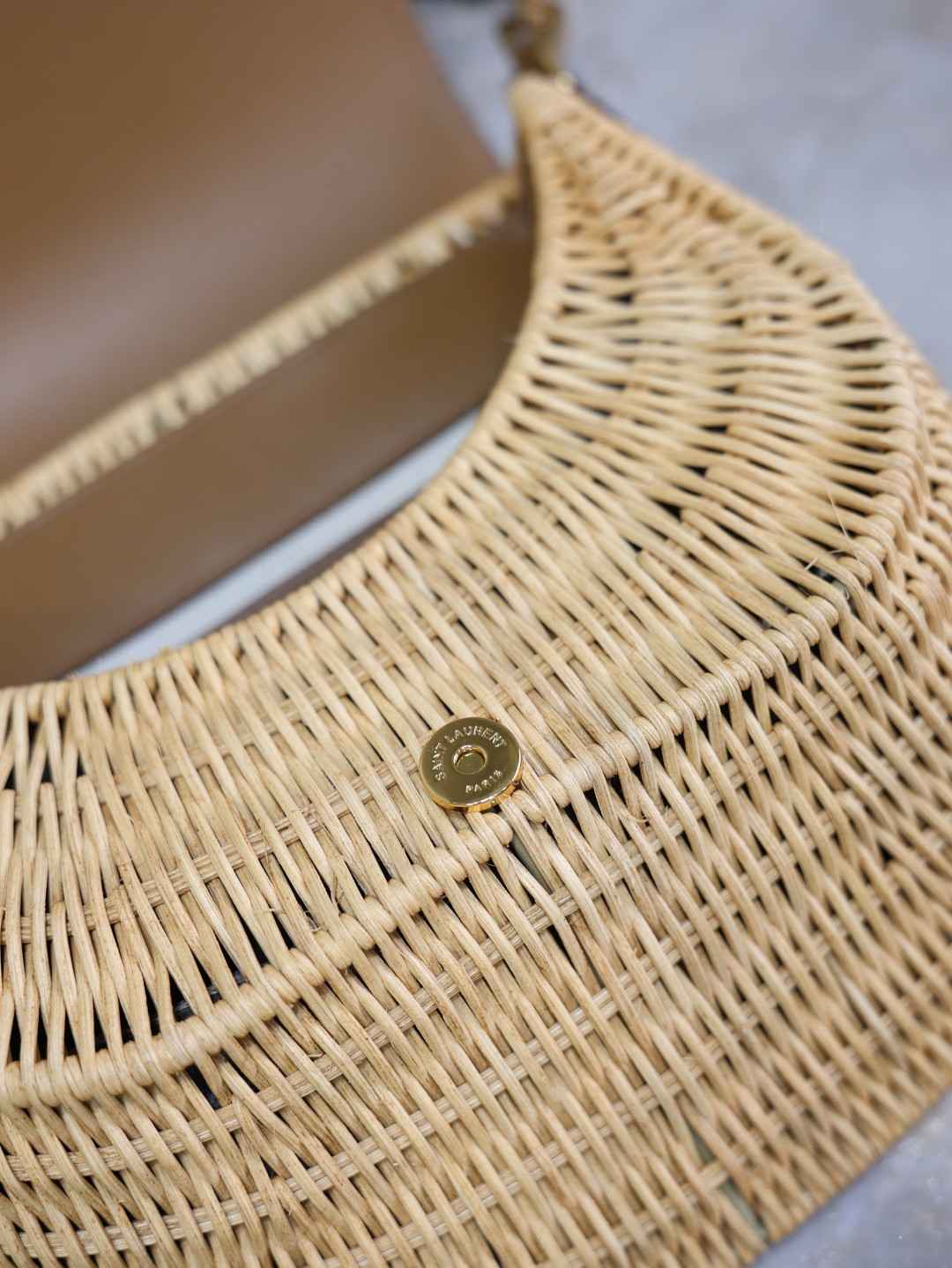 Y*L Mini VOLTAIRE top handle bag in osier 20x22x7.5cm