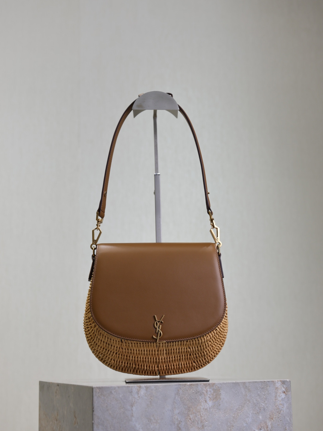 Y*L Mini VOLTAIRE top handle bag in osier 20x22x7.5cm