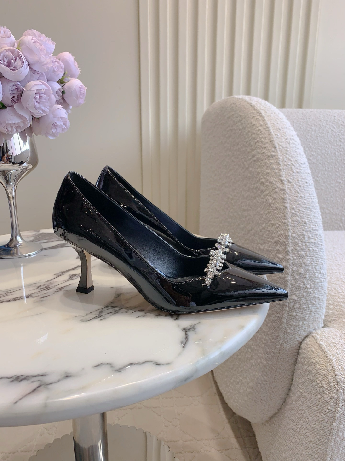 UA Ji*y Ch* Belinda Crystal-embellished Pumps 7.5cm